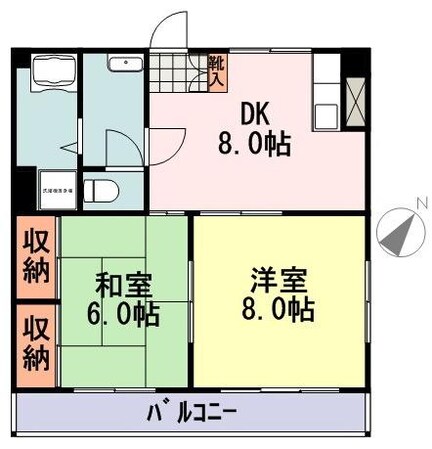 第２角柳マンションの物件間取画像